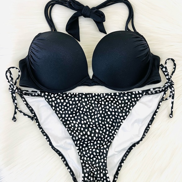 34C/Large Victoria’s Secret Push Up Top Bikini Swim Set - Picture 2 of 16